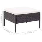 vidaXL Loungeset 3-teilig Polyrattan Sitzgruppe mit Couchtisch