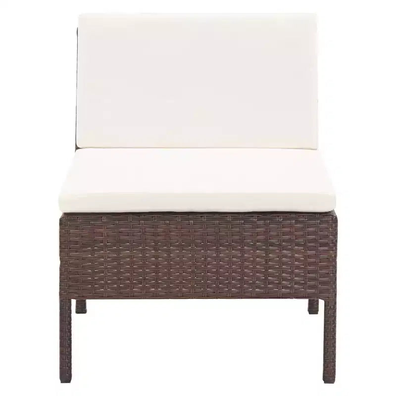 vidaXL Loungeset 3-teilig Polyrattan Sitzgruppe mit Couchtisch