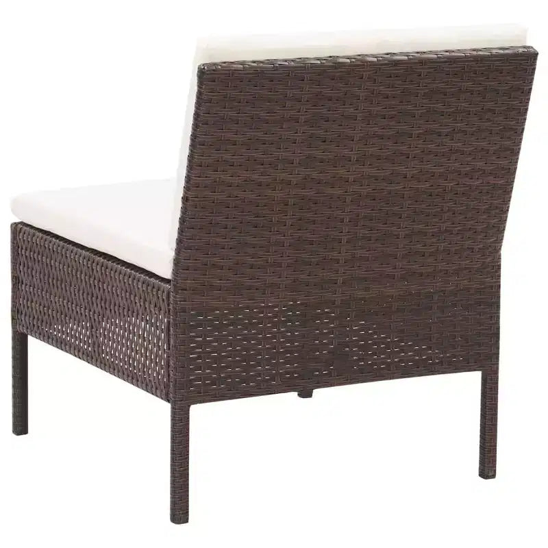 vidaXL Loungeset 3-teilig Polyrattan Sitzgruppe mit Couchtisch