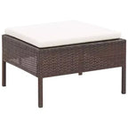 vidaXL Loungeset 3-teilig Polyrattan Sitzgruppe mit Couchtisch