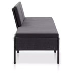 vidaXL Loungeset 3-teilig Polyrattan Sitzgruppe mit Couchtisch
