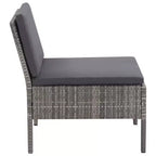 vidaXL Loungeset 3-teilig Polyrattan Sitzgruppe mit Couchtisch