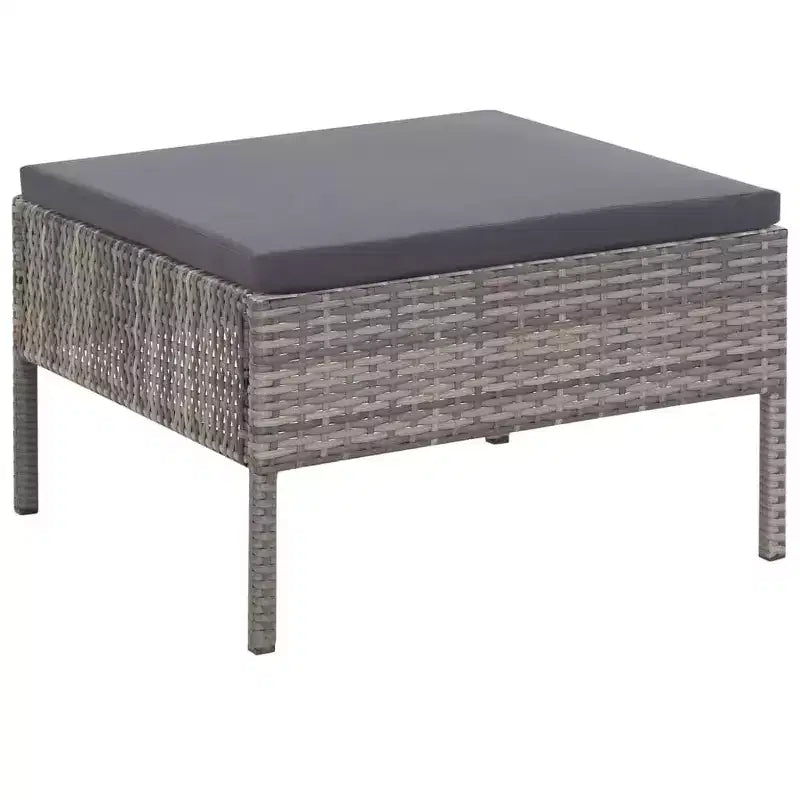 vidaXL Loungeset 3-teilig Polyrattan Sitzgruppe mit Couchtisch