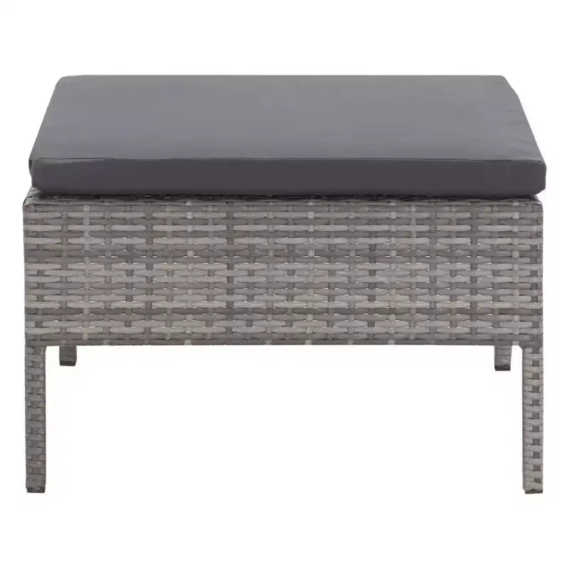 vidaXL Loungeset 3-teilig Polyrattan Sitzgruppe mit Couchtisch