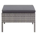 vidaXL Loungeset 3-teilig Polyrattan Sitzgruppe mit Couchtisch