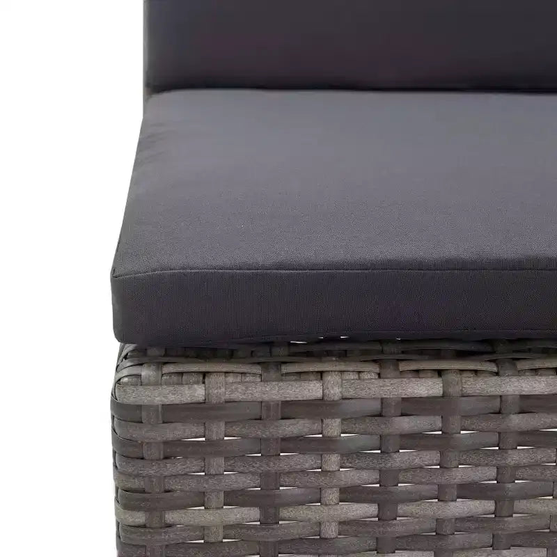 vidaXL Loungeset 3-teilig Polyrattan Sitzgruppe mit Couchtisch
