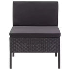 vidaXL Loungeset 3-teilig Polyrattan Sitzgruppe mit Couchtisch