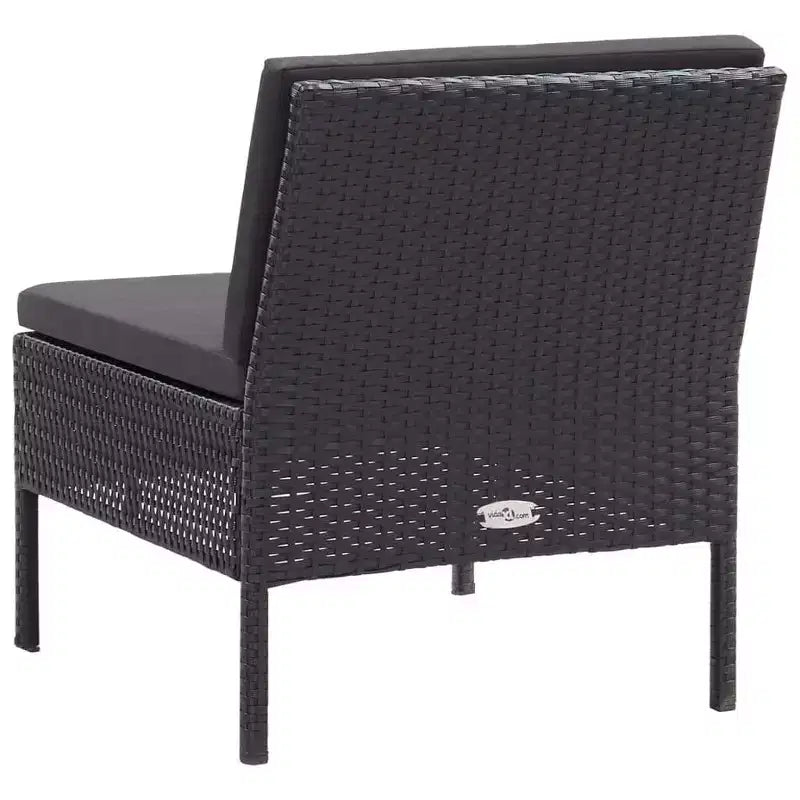 vidaXL Loungeset 3-teilig Polyrattan Sitzgruppe mit Couchtisch