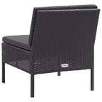 vidaXL Loungeset 3-teilig Polyrattan Sitzgruppe mit Couchtisch