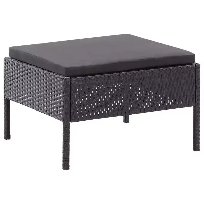 vidaXL Loungeset 3-teilig Polyrattan Sitzgruppe mit Couchtisch