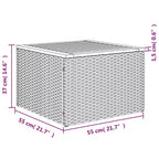 vidaXL Polyrattan-Sitzgruppe Schwarz, Blau