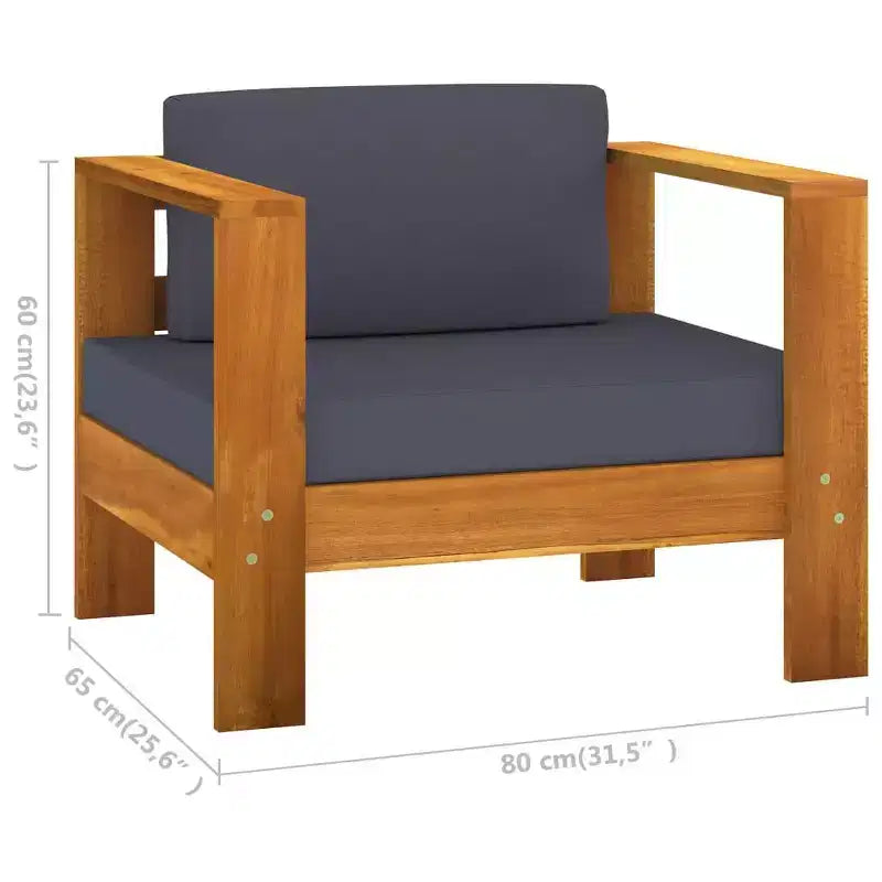 vidaXL Loungeset aus Holz, Holz