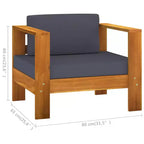 vidaXL Loungeset aus Holz, Holz