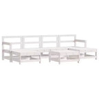 vidaXL Lounge-Set mit Kissen Outdoor-Möbel-Set 7-teilig Massivholz