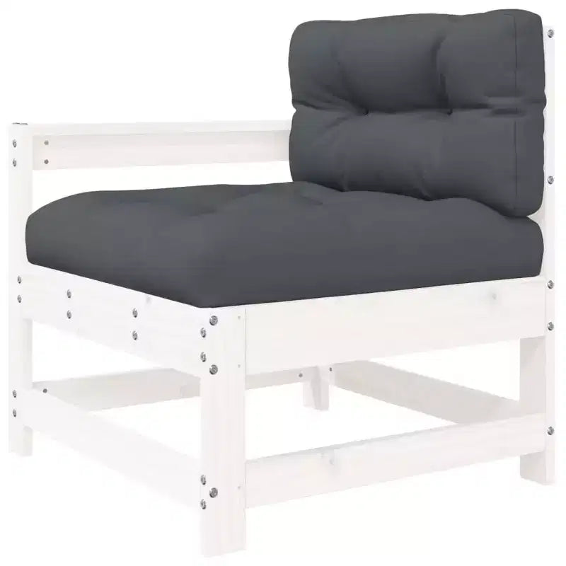 vidaXL Lounge-Set mit Kissen Outdoor-Möbel-Set 7-teilig Massivholz