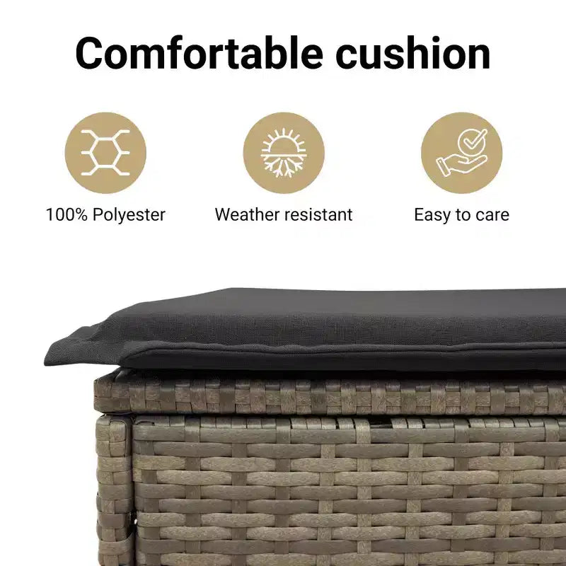 vidaXL Loungemöbel-Set mit Kissen Gartensofa 8-teilig Polyrattan