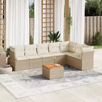 vidaXL Loungemöbel-Set mit Kissen Gartensofa 8-teilig Polyrattan