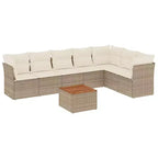 vidaXL Loungemöbel-Set mit Kissen Gartensofa 8-teilig Polyrattan