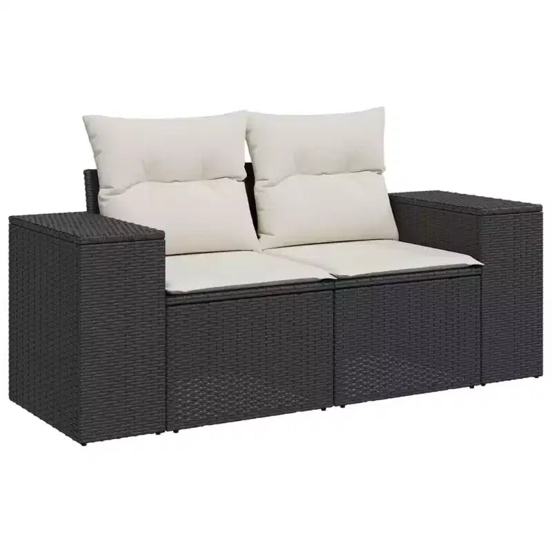 vidaXL Loungemöbel-Set mit Kissen Outdoor-Sitzgruppe Polyrattan