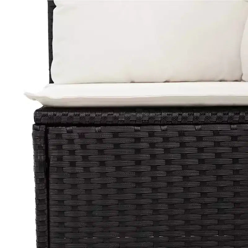 vidaXL Loungemöbel-Set mit Kissen Outdoor-Sitzgruppe Polyrattan