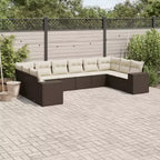 vidaXL Loungemöbel-Set mit Kissen Outdoor-Sitzgruppe Polyrattan