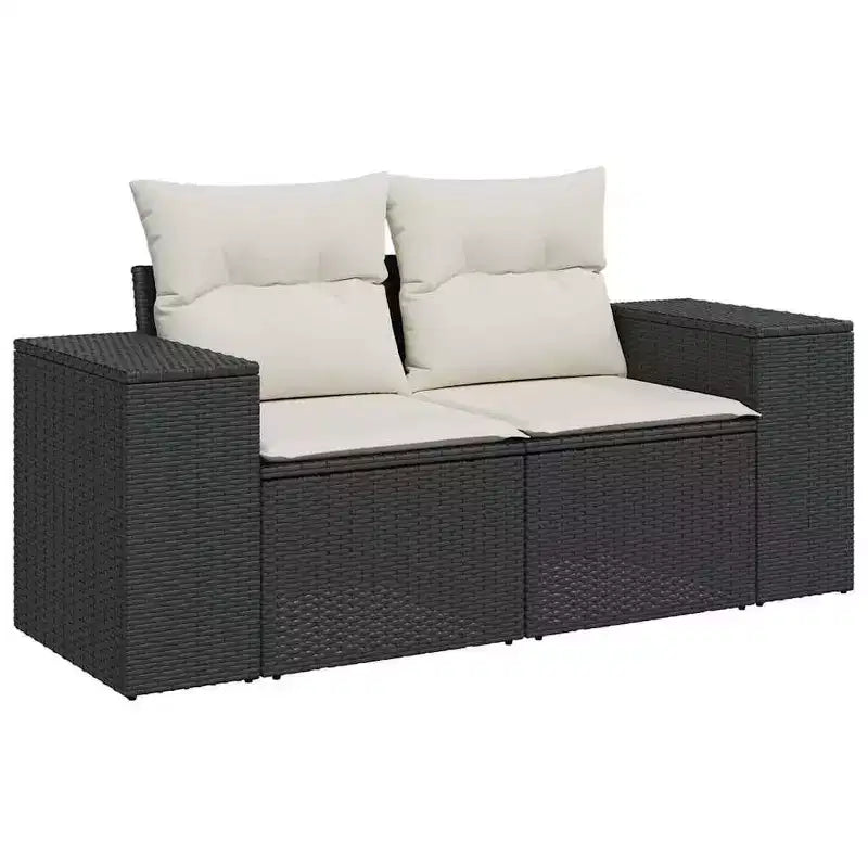 vidaXL Loungemöbel-Set mit Kissen Outdoor-Sitzgruppe Polyrattan