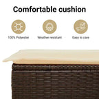 vidaXL Loungemöbel-Set mit Kissen Outdoor-Sitzgruppe Polyrattan
