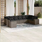 vidaXL Loungemöbel-Set mit Kissen Outdoor-Sitzgruppe Polyrattan