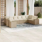 vidaXL Loungemöbel-Set mit Kissen Outdoor-Sitzgruppe Polyrattan