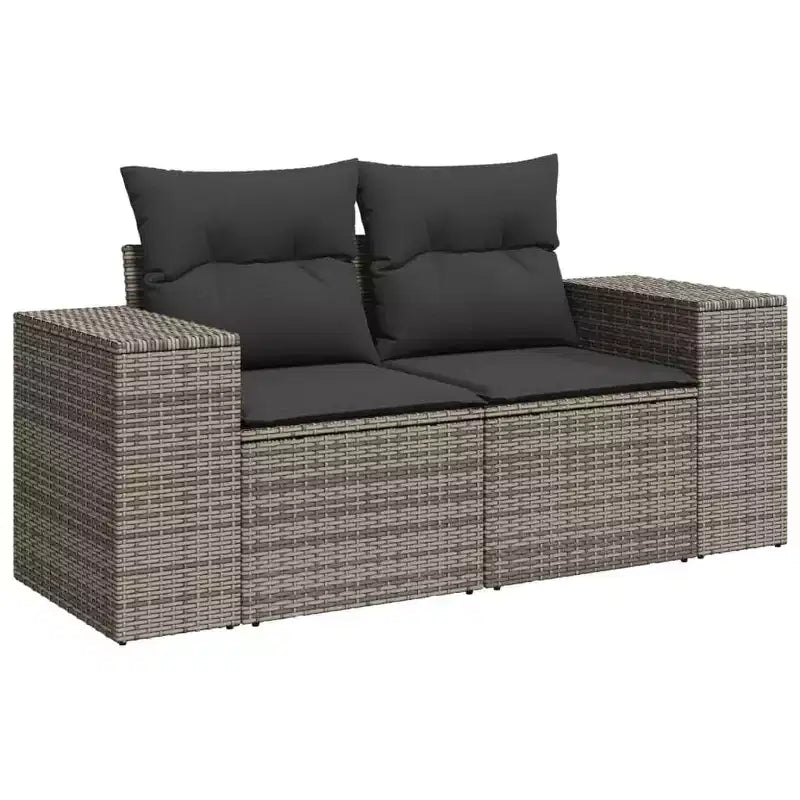 vidaXL Loungemöbel-Set mit Kissen Outdoor-Sitzgruppe Polyrattan