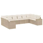 vidaXL Loungemöbel-Set mit Kissen Outdoor-Sitzgruppe Polyrattan