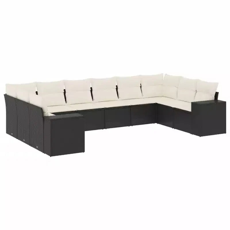 vidaXL Loungemöbel-Set mit Kissen Outdoor-Sitzgruppe Polyrattan