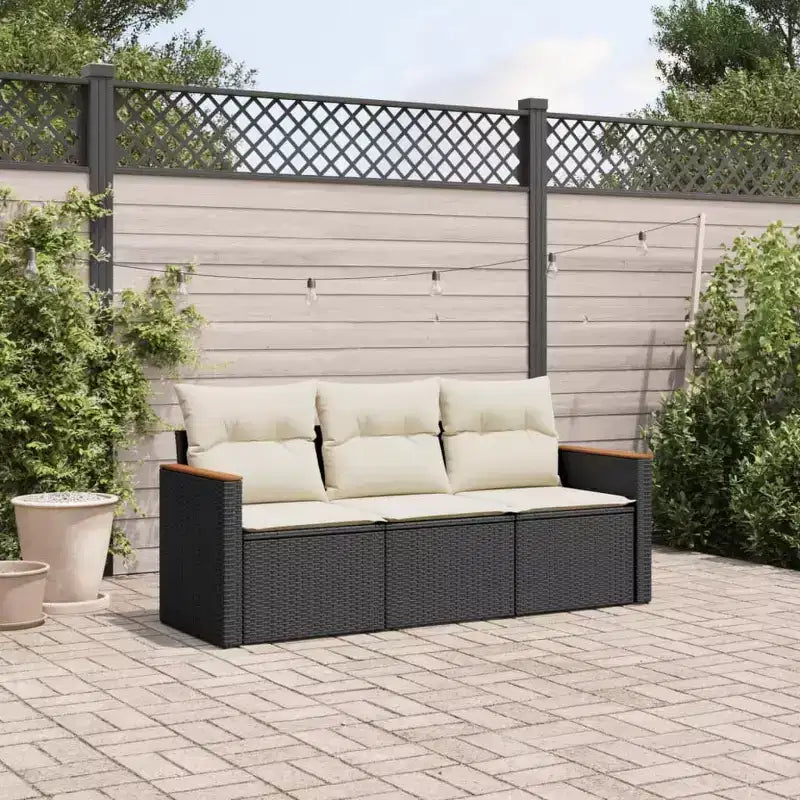 vidaXL 4-teiliges Terrassen-Sofa-Set mit Kissen Polyrattan, mehrere Farben und Modelle