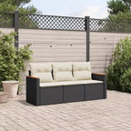 vidaXL 4-teiliges Terrassen-Sofa-Set mit Kissen Polyrattan, mehrere Farben und Modelle