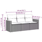 vidaXL 4-teiliges Terrassen-Sofa-Set mit Kissen Polyrattan, mehrere Farben und Modelle