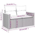vidaXL 4-teiliges Terrassen-Sofa-Set mit Kissen Polyrattan, mehrere Farben und Modelle