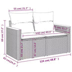 vidaXL 4-teiliges Terrassen-Sofa-Set mit Kissen Polyrattan, mehrere Farben und Modelle