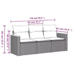 vidaXL 4-teiliges Terrassen-Sofa-Set mit Kissen Polyrattan, mehrere Farben und Modelle