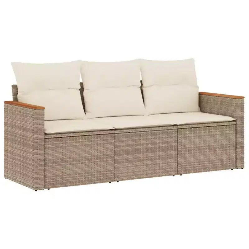 vidaXL 4-teiliges Terrassen-Sofa-Set mit Kissen Polyrattan, mehrere Farben und Modelle