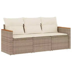 vidaXL 4-teiliges Terrassen-Sofa-Set mit Kissen Polyrattan, mehrere Farben und Modelle