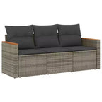 vidaXL 4-teiliges Terrassen-Sofa-Set mit Kissen Polyrattan, mehrere Farben und Modelle