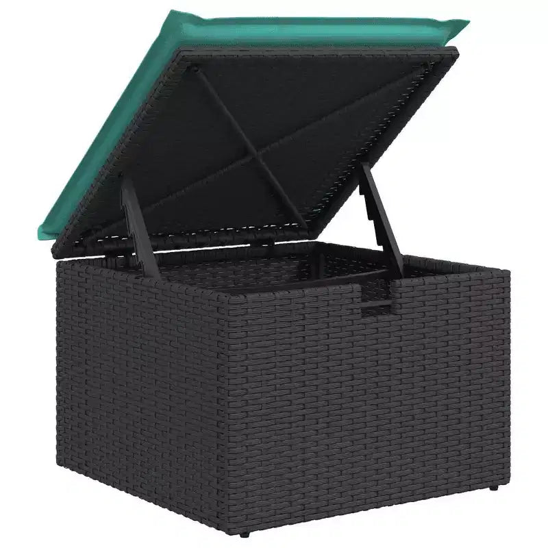 vidaXL 4-teiliges Outdoor-Loungeset mit Kissen Polyrattan