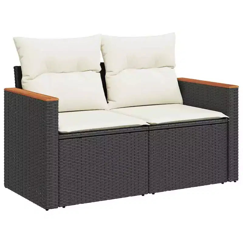 vidaXL 10-teiliges Loungeset mit Kissen Polyrattan, modulare Outdoor-Sitzgruppe, verschiedene Farben und Modelle