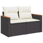 vidaXL 10-teiliges Loungeset mit Kissen Polyrattan, modulare Outdoor-Sitzgruppe, verschiedene Farben und Modelle