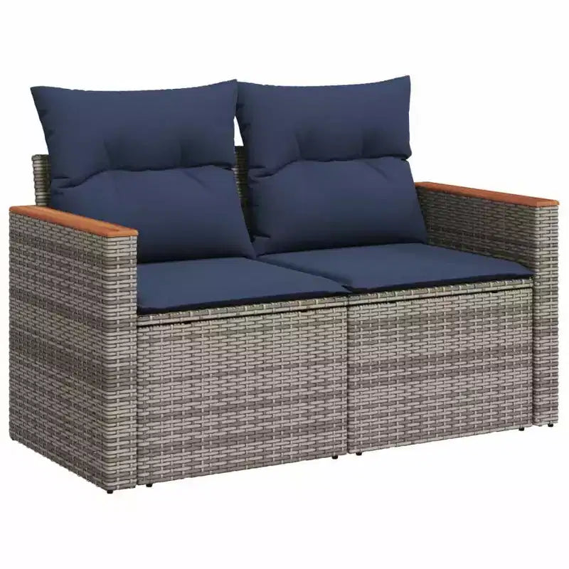vidaXL 10-teiliges Loungeset mit Kissen Polyrattan, modulare Outdoor-Sitzgruppe, verschiedene Farben und Modelle