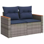 vidaXL 10-teiliges Loungeset mit Kissen Polyrattan, modulare Outdoor-Sitzgruppe, verschiedene Farben und Modelle