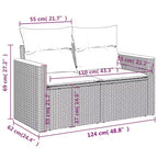vidaXL 10-teiliges Loungeset mit Kissen Polyrattan, modulare Outdoor-Sitzgruppe, verschiedene Farben und Modelle
