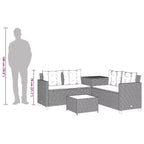 vidaXL Loungesofa PE-Rattan Groß UV-beständiges Material