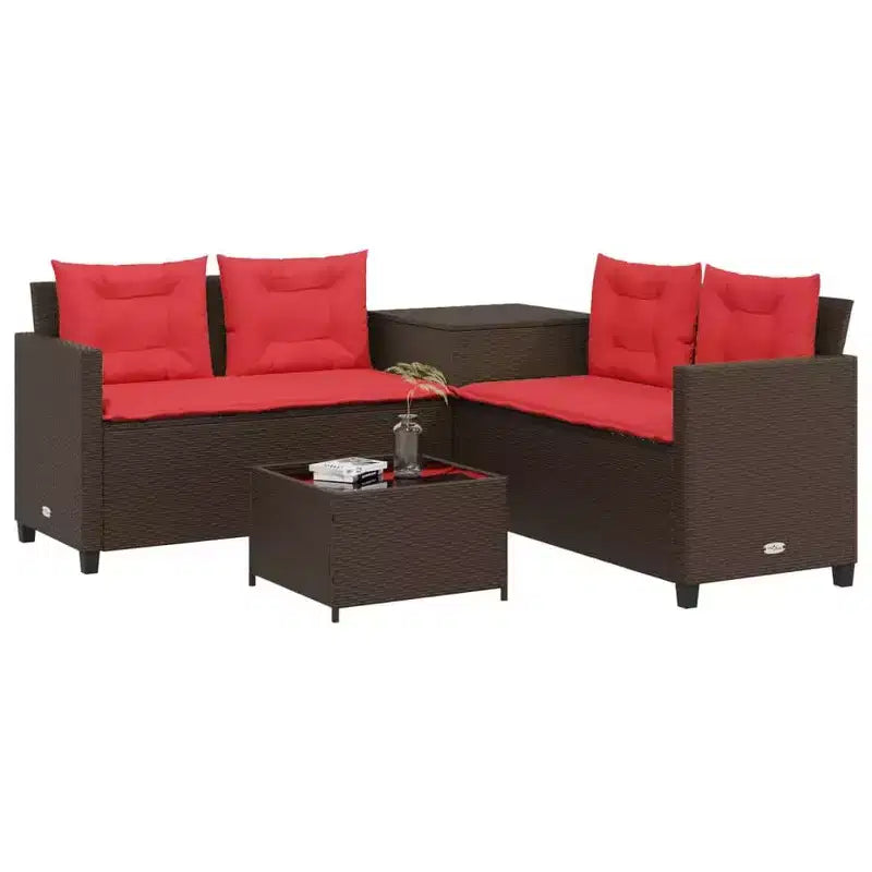 vidaXL Loungesofa PE-Rattan Groß UV-beständiges Material