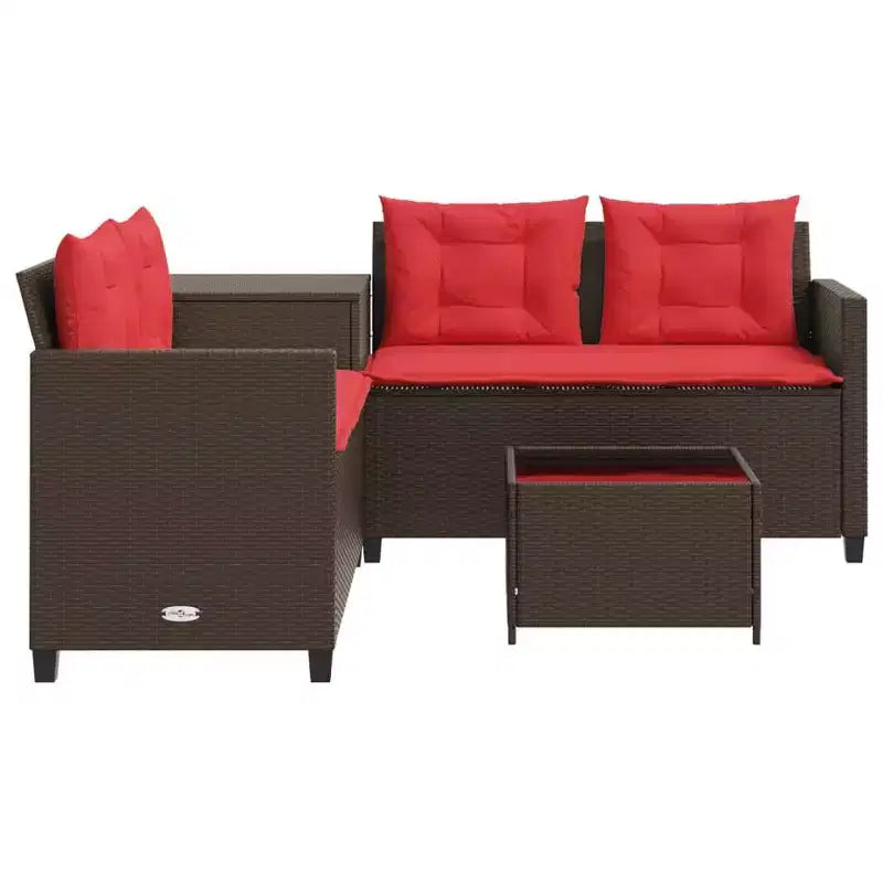 vidaXL Loungesofa PE-Rattan Groß UV-beständiges Material